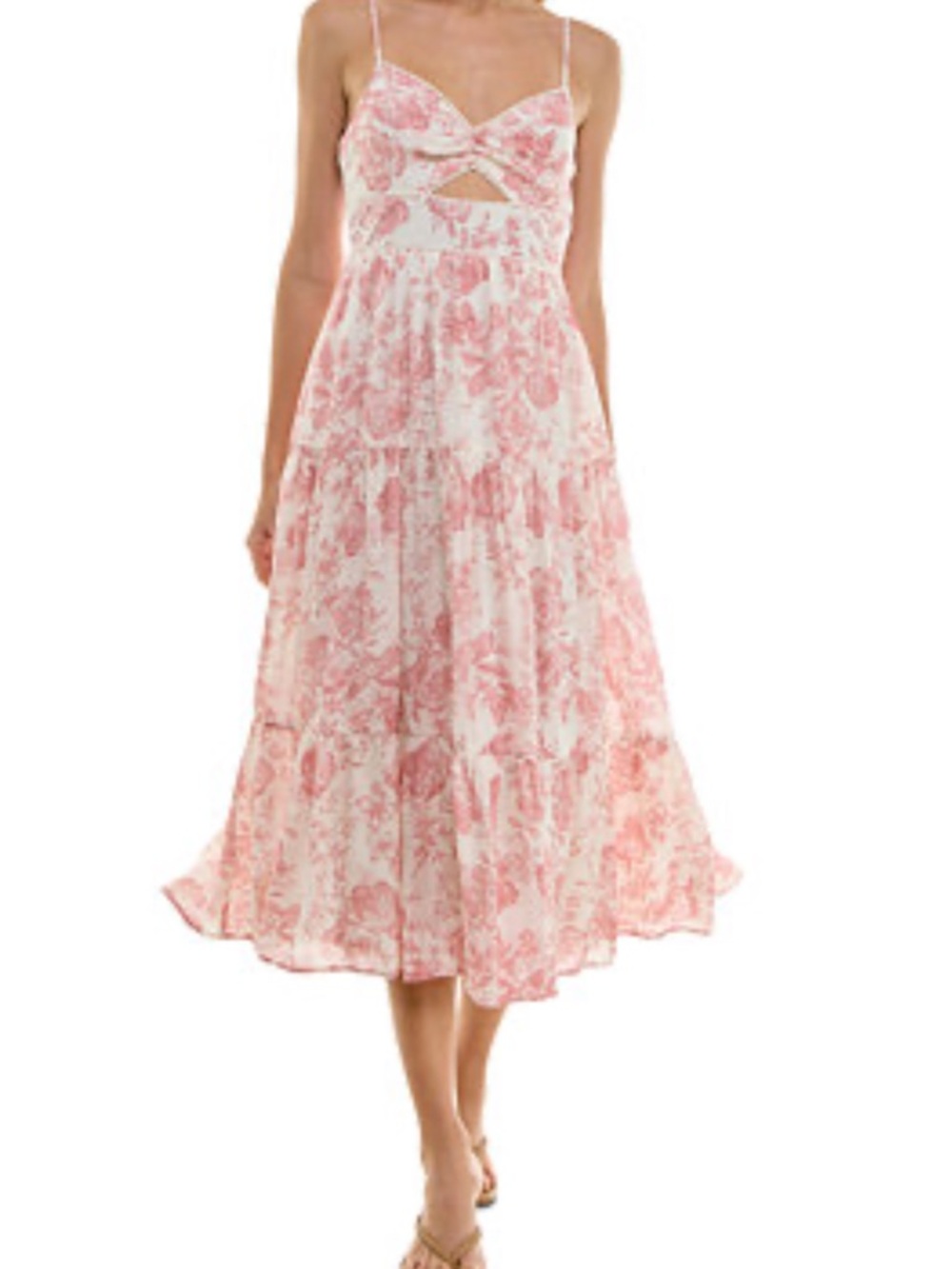 Trixxi Cream Dress with Dusty Pink Floral Print